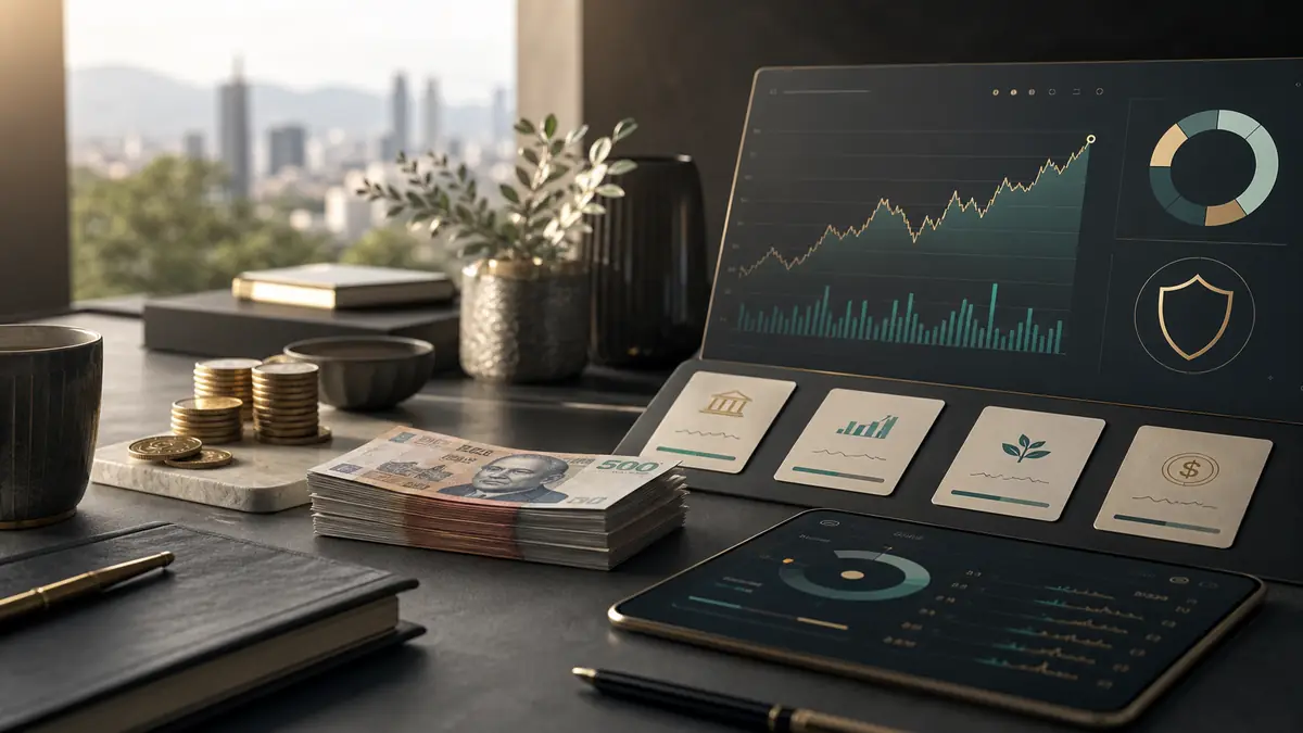 Visual financiero de liquidez, tasas y proteccion de efectivo en México